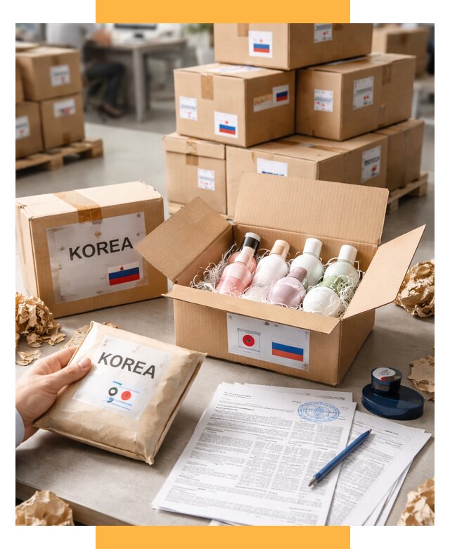 Доставка косметики из Кореи от 8645 р. под ключ | СетСервис-Кль