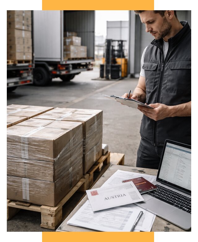 Доставка в Австрию от 66112 р. Логистика и экспорт СетСервис-Кль
