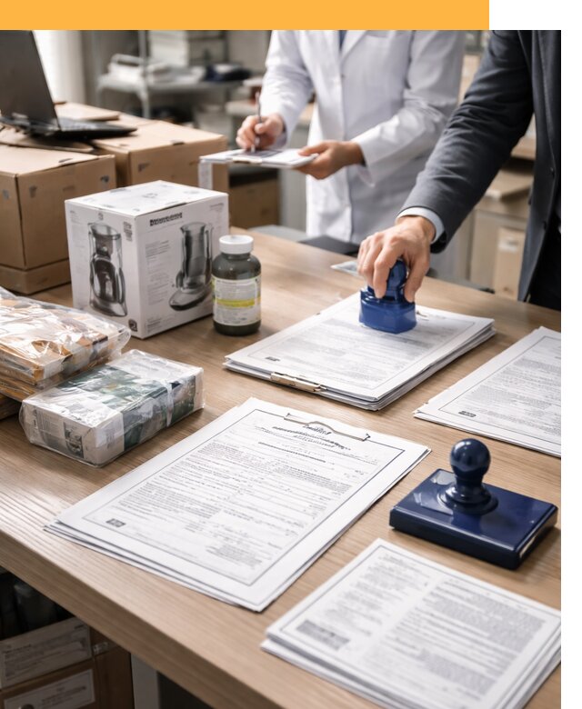 Сертификация импортных товаров от 12205 с таможенным сопровождением